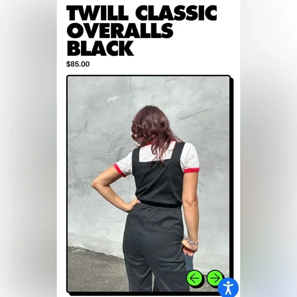 Nooworks Twill Classic Black Jumpsuit NWT - Picture 2 of 9